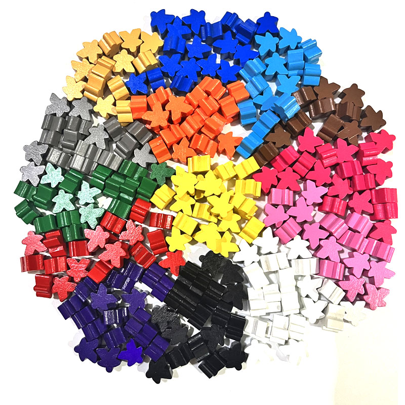 Board Game Sequence - 100 деревянных Meeples, 14 цветов, 16