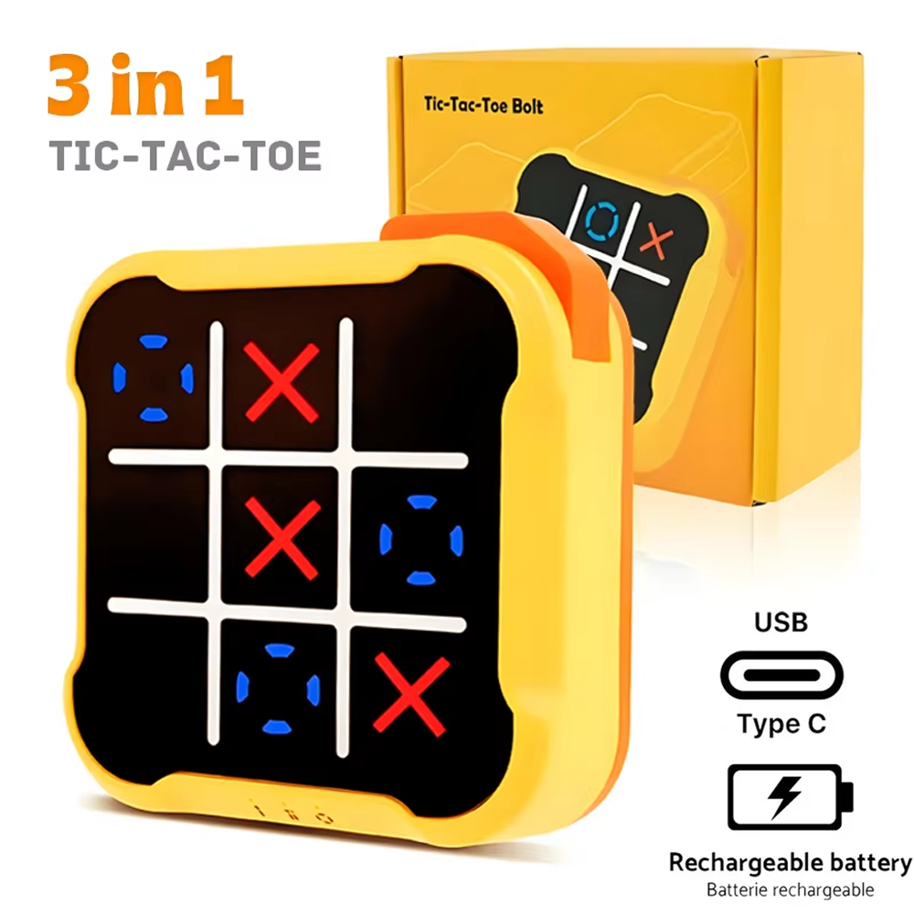 Board Game For 3 Players - Электронная шахматная игра TIC-TAC-TOE Bolt, многофункциональные